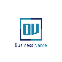 Obraz premium Initial Letter OV Logo Template Design