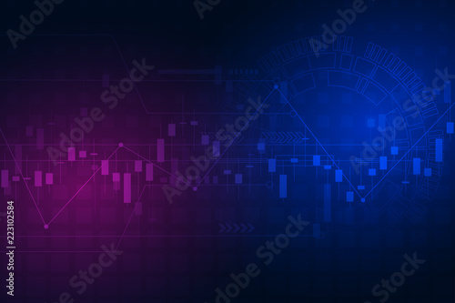 Candle Stick Graph Chart In Financial Market Forex Trading Graphic - 