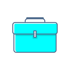 Simple flat minimalist briefcase icon
