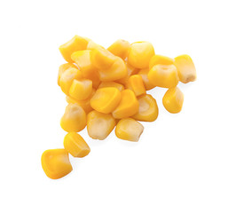 canned corn on a white background