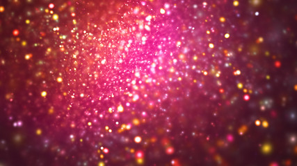 Fototapeta na wymiar Abstract golden and crimson sparkling background. Beautiful light effect. Digital fractal art. 3d rendering.