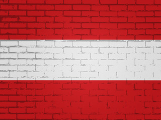 Fototapeta na wymiar Austria Flag Above Simple Stock Image