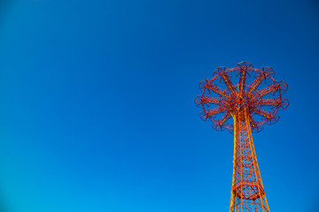 BOTTOM VIEW  OF THE PARACHUTE JUMP