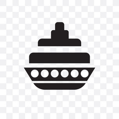cruise icon isolated on transparent background. Simple and editable cruise icons. Modern icon vector illustration.