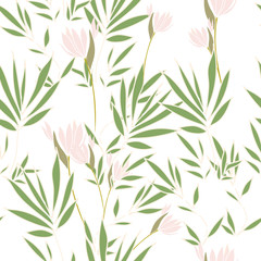 Elegance pattern with flowers and leaf