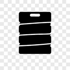 beer keg icons isolated on transparent background. Modern and editable beer keg icon. Simple icon vector illustration.
