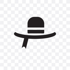 hat icon isolated on transparent background. Simple and editable hat icons. Modern icon vector illustration.