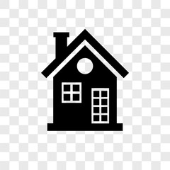 house icons isolated on transparent background. Modern and editable house icon. Simple icon vector illustration.