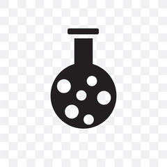 flask icon isolated on transparent background. Simple and editable flask icons. Modern icon vector illustration.