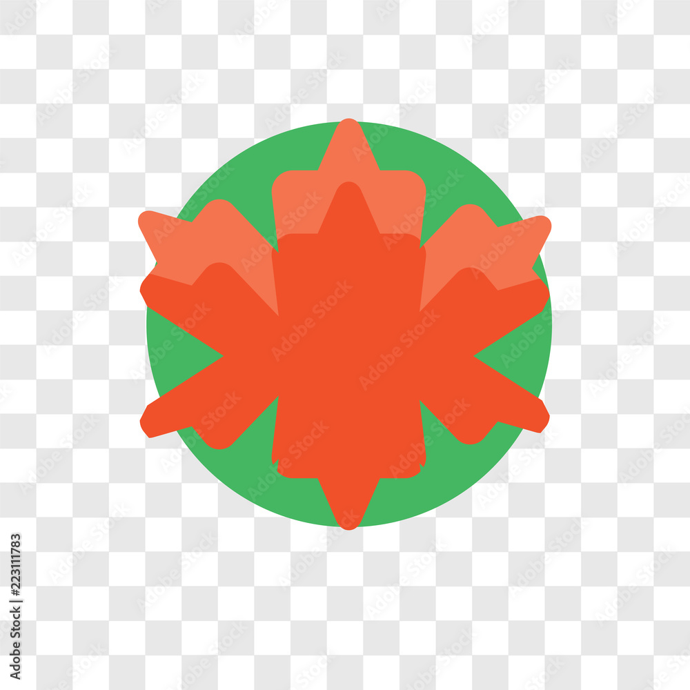 Canvas Prints maple leaf vector icon isolated on transparent background, maple leaf logo design