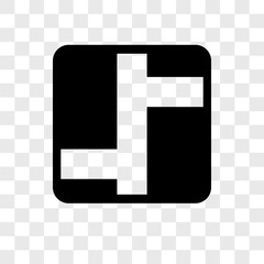 intersection icons isolated on transparent background. Modern and editable intersection icon. Simple icon vector illustration.
