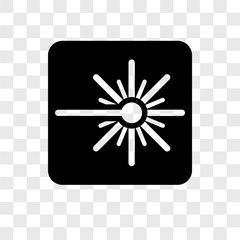 laser icons isolated on transparent background. Modern and editable laser icon. Simple icon vector illustration.