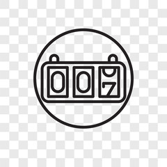 counter icons isolated on transparent background. Modern and editable counter icon. Simple icon vector illustration.