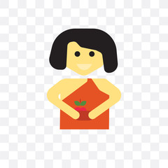 woman icon isolated on transparent background. Simple and editable woman icons. Modern icon vector illustration.