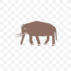 mammoth icon isolated on transparent background. Simple and editable mammoth icons. Modern icon vector illustration.