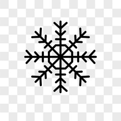 Snowflake vector icon isolated on transparent background, Snowflake logo design