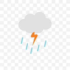 storm icon isolated on transparent background. Simple and editable storm icons. Modern icon vector illustration.