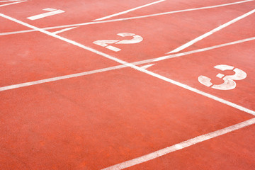 1 2 3 Orange athletic tracks