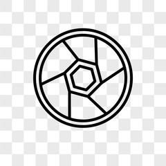 Shutter vector icon isolated on transparent background, Shutter logo design