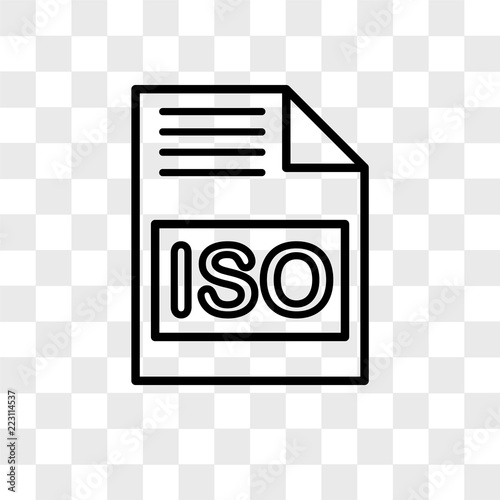 "Iso vector icon isolated on transparent background, Iso logo design