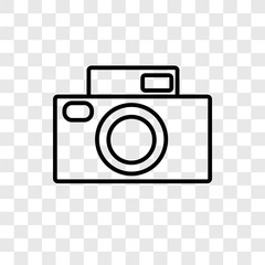 Camera vector icon isolated on transparent background, Camera logo design