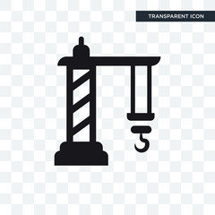 Derrick Facing Right vector icon isolated on transparent background, Derrick Facing Right logo design