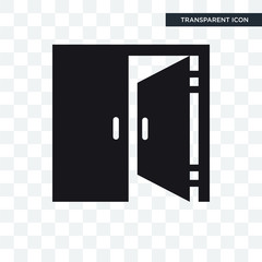 Doors Open vector icon isolated on transparent background, Doors Open logo design