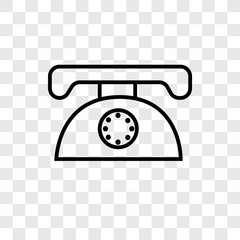 Telephone vector icon isolated on transparent background, Telephone logo design