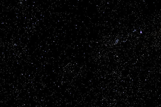 Fototapeta Stars and galaxy outer space sky night universe black starry background of starfield  