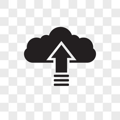 Cloud computing vector icon isolated on transparent background, Cloud computing logo design