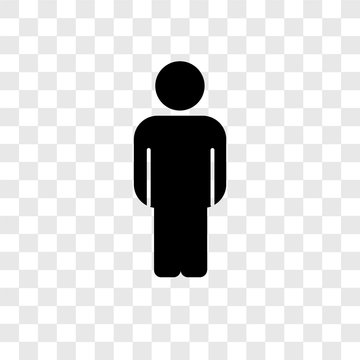 Man vector icon isolated on transparent background, Man logo design