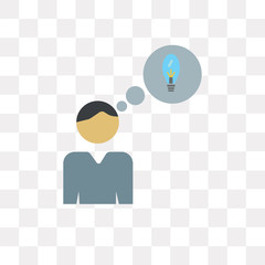 imagination icon on transparent background. Modern icons vector illustration. Trendy imagination icons