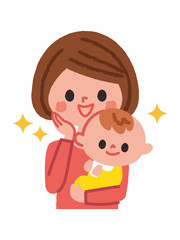 子育て中のママ　喜ぶ