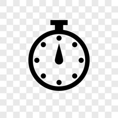 stopwatch icons isolated on transparent background. Modern and editable stopwatch icon. Simple icon vector illustration.