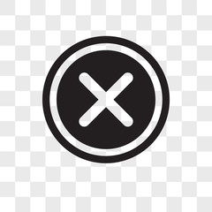 Fototapeta premium Delete vector icon isolated on transparent background, Delete logo design