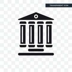 Monument site vector icon isolated on transparent background, Monument site logo design