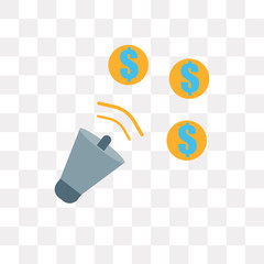 offer icon on transparent background. Modern icons vector illustration. Trendy offer icons