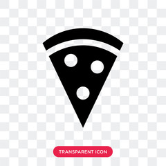 Pizza Slice vector icon isolated on transparent background, Pizza Slice logo design
