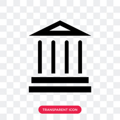 Old Monument vector icon isolated on transparent background, Old Monument logo design