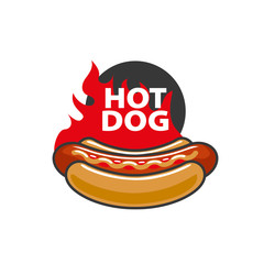 vector logo hot dog