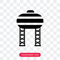 Big Water Tank vector icon isolated on transparent background, Big Water Tank logo design