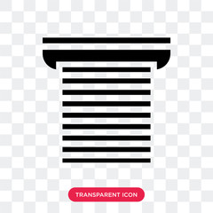 Roller Shutter Door vector icon isolated on transparent background, Roller Shutter Door logo design
