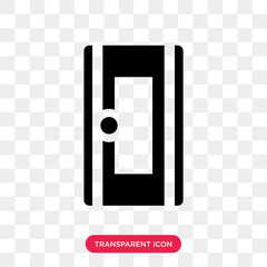 Door vector icon isolated on transparent background, Door logo design