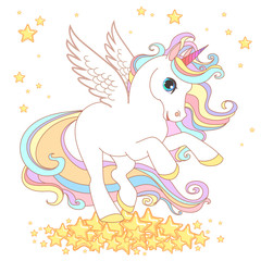 Obraz na płótnie Canvas Cute Unicorn vector illustration