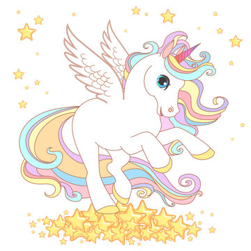 Cute Unicorn vector illustration