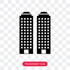 Skyscrapper vector icon isolated on transparent background, Skyscrapper logo design