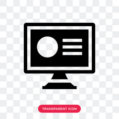 Monitor vector icon isolated on transparent background, Monitor logo design