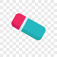 Eraser vector icon isolated on transparent background, Eraser logo design