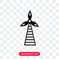 Eolic energy vector icon isolated on transparent background, Eolic energy logo design