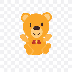 teddy bear icon isolated on transparent background. Simple and editable teddy bear icons. Modern icon vector illustration.